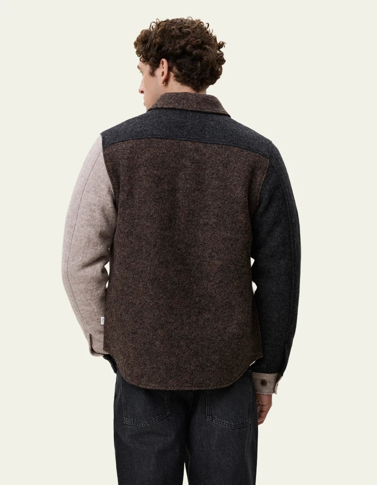Wool Colourblock Overshirt