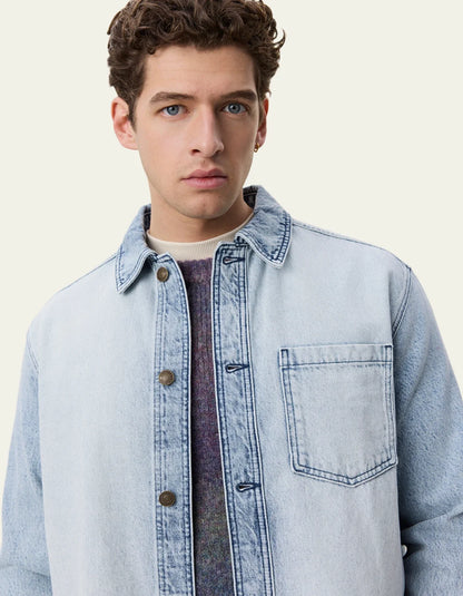 Bleached Denim Overshirt