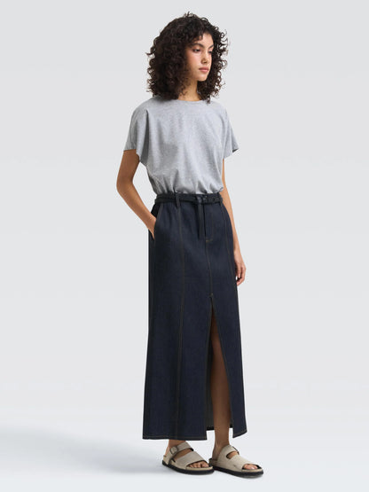 MERCER Japanese Denim Skirt Blue Denim