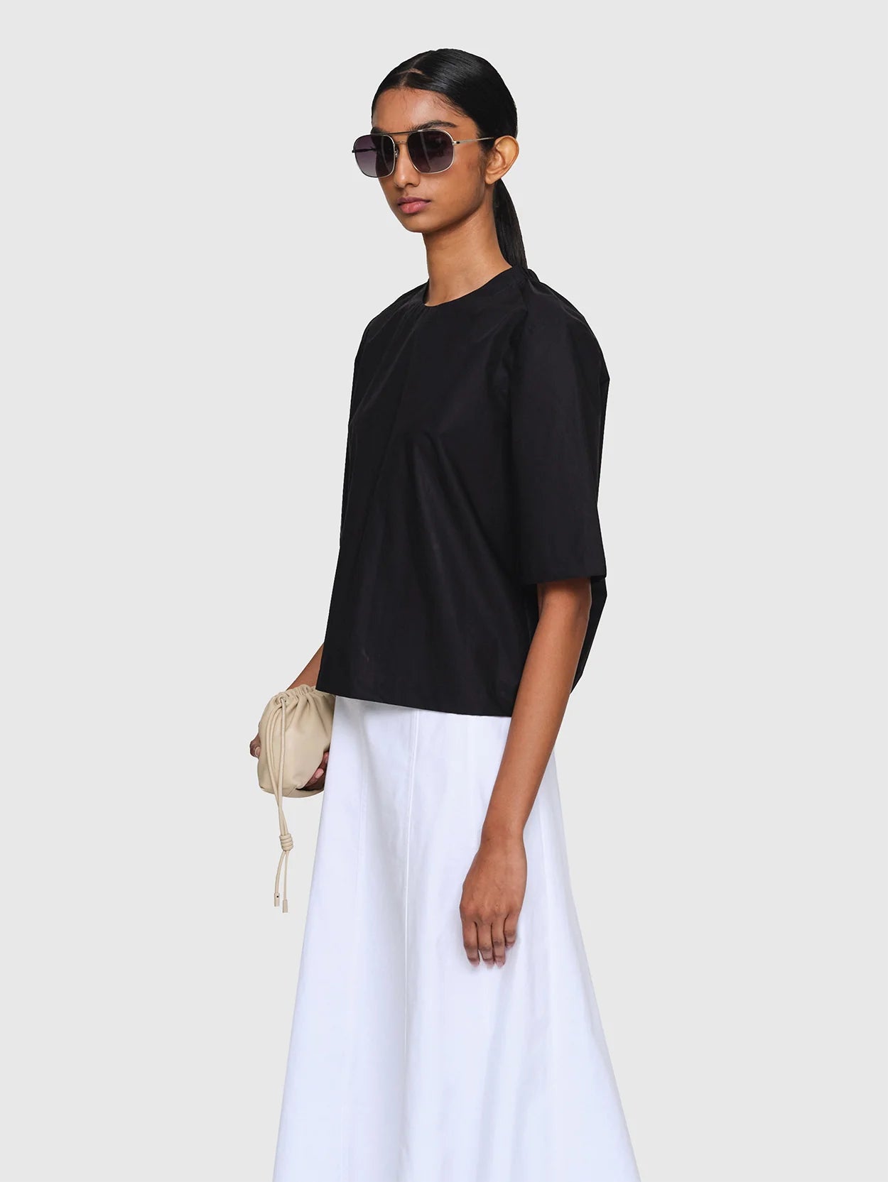 Paper Poplin "Masako Top Black