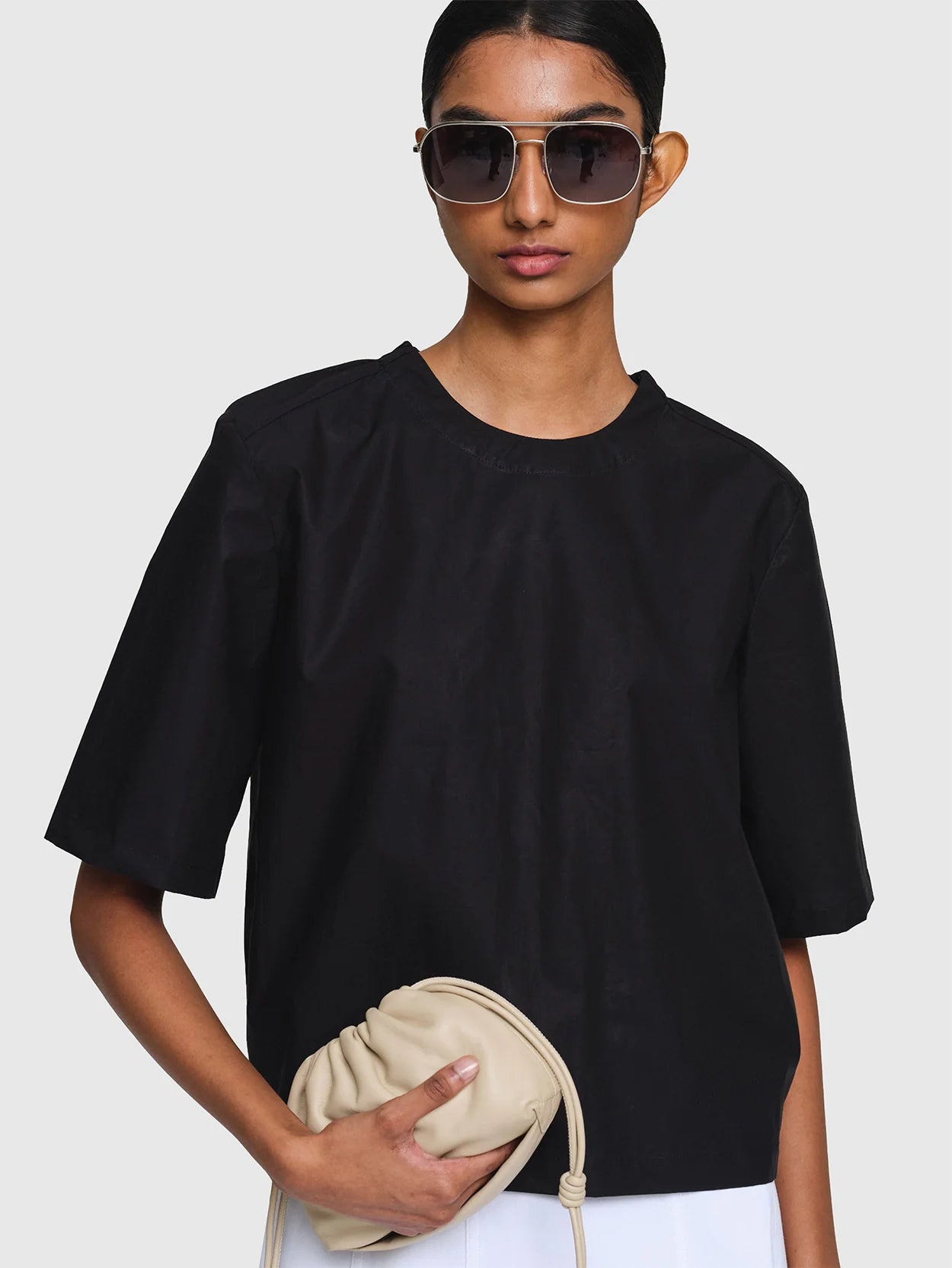 Paper Poplin "Masako Top Black