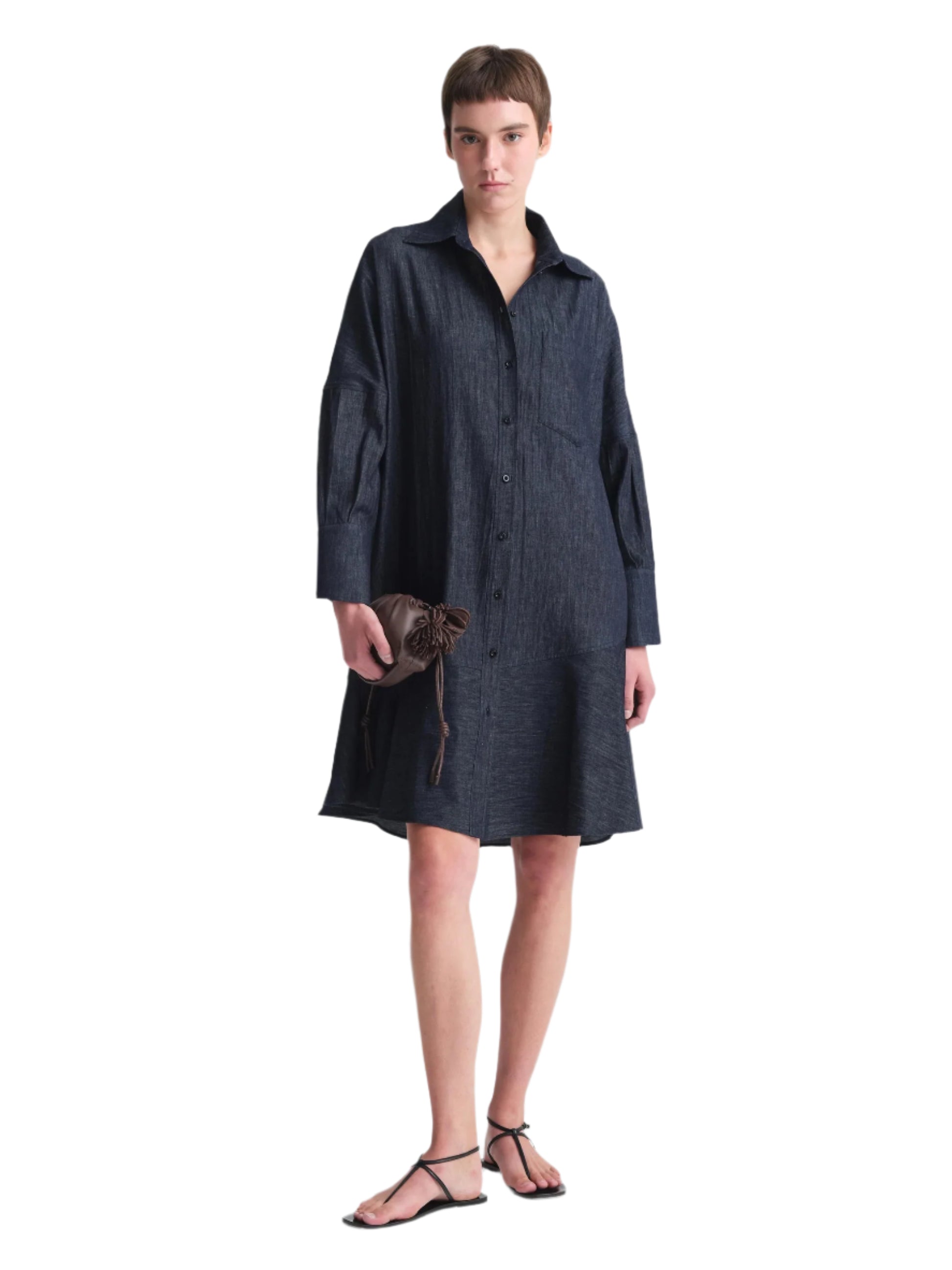 linen dress company Marine Layer Lucia Midi Dress