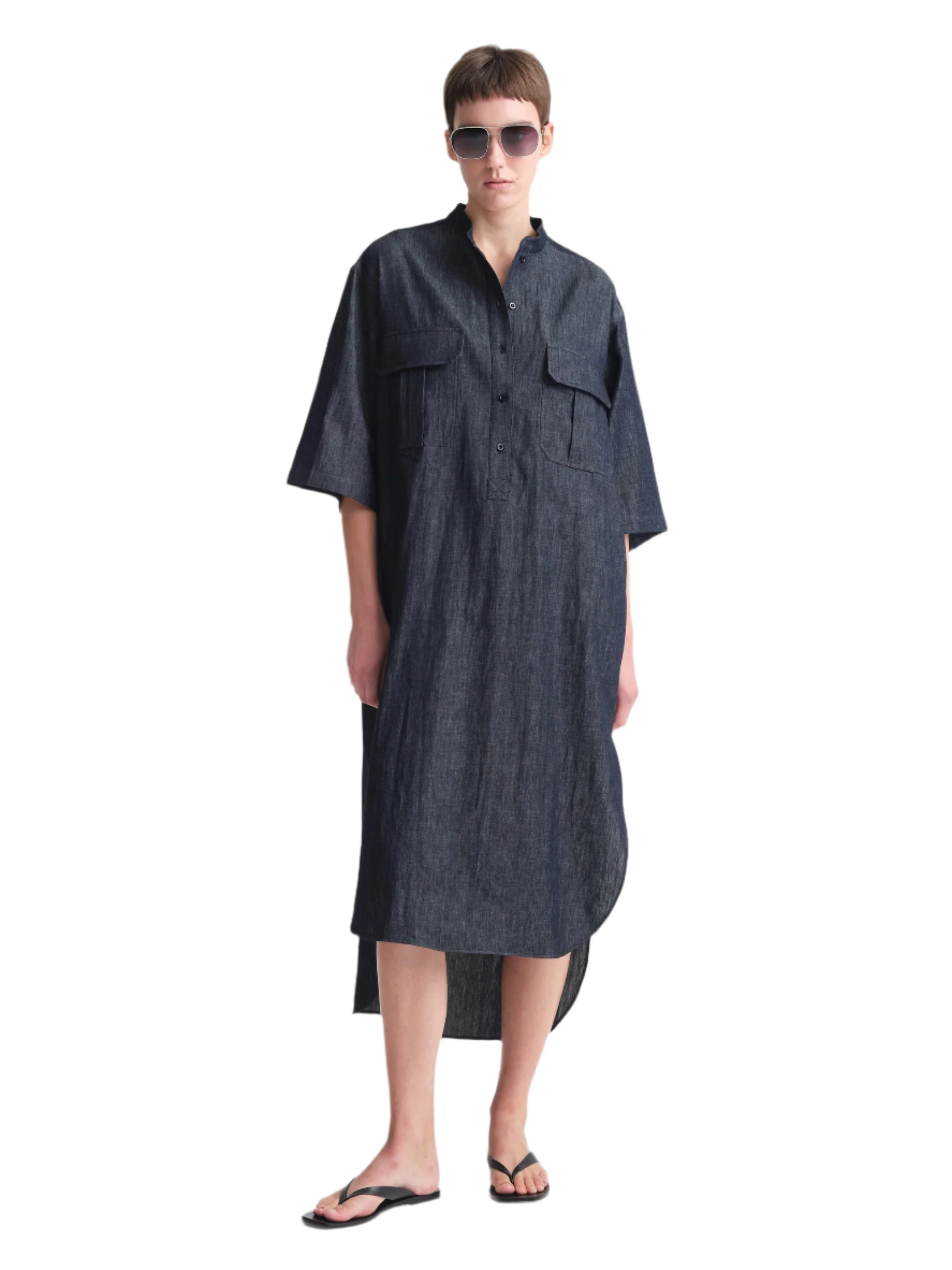 Houston Linen Denim Mini Dress kapok Houston Linen Denim Mini Dress kapok