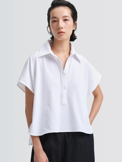 Ariel Cotton Pique Polo Shirt