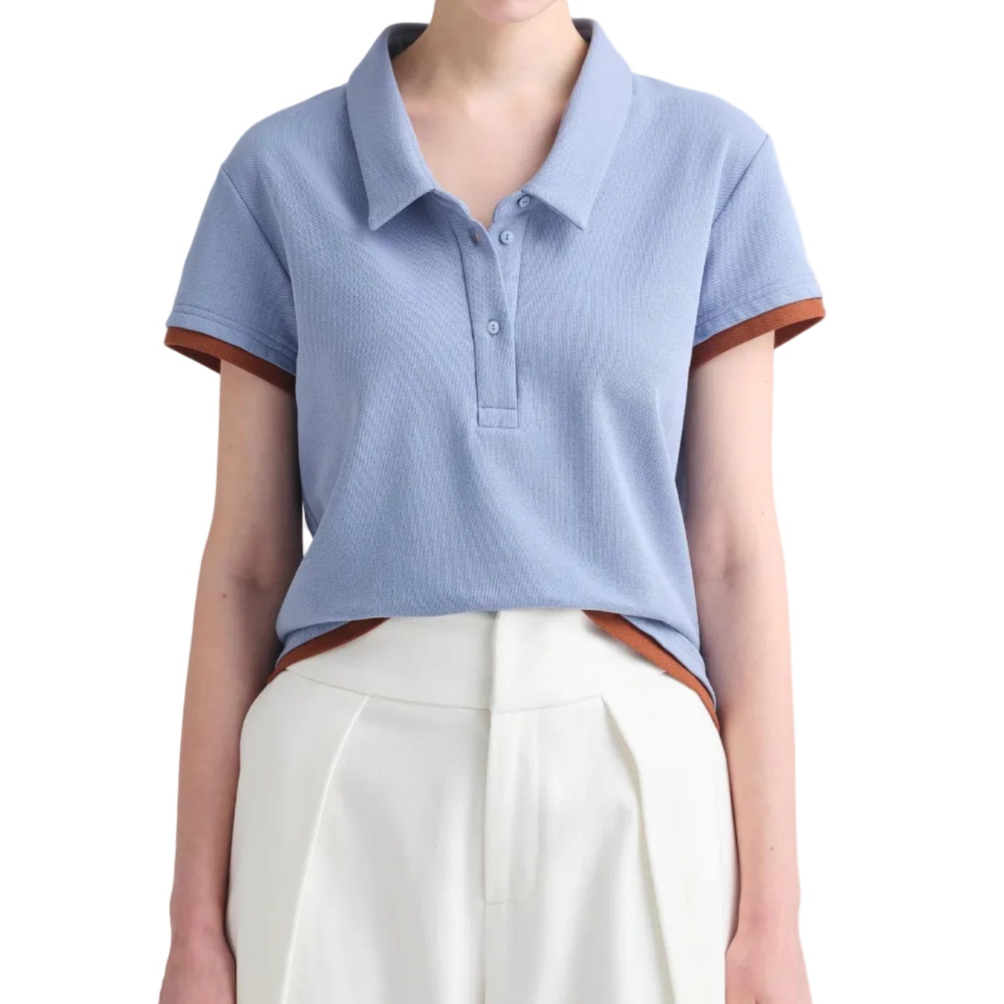 Cotton Pique "Warby" Top