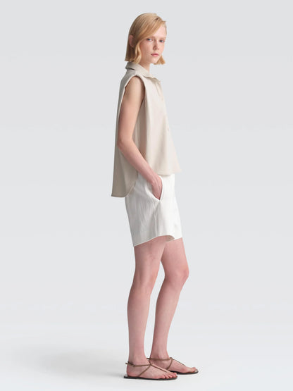 Cotton Pique "Polo" Top