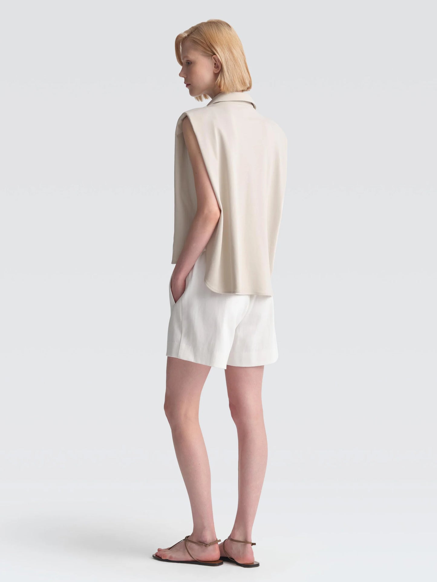 Cotton Pique "Polo" Top
