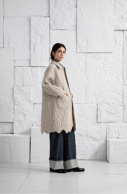 Marble Quilted Coat