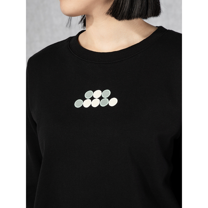 Symbol Cropped Sweatshirt Black