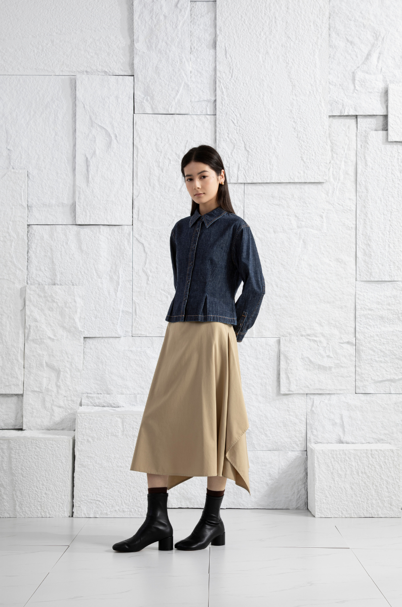 Sculptured Denim Shirt