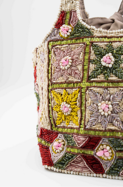 Lys - Cotton Bag With Beads Embroidery