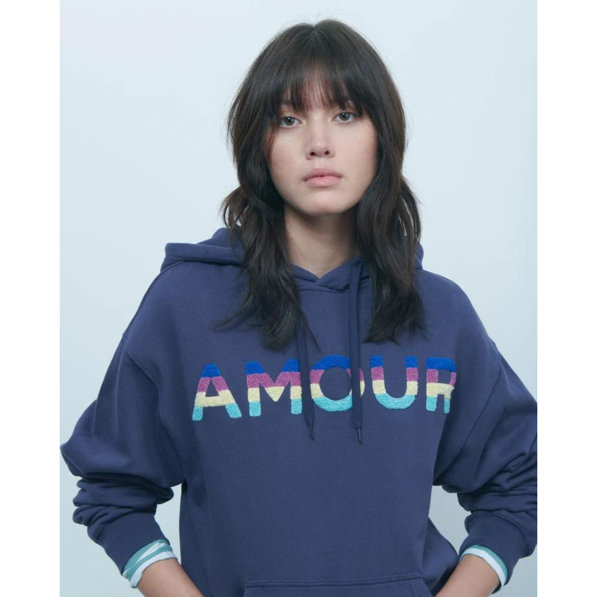 Reaumur Amour /Gots Hoodie Carbon Blue