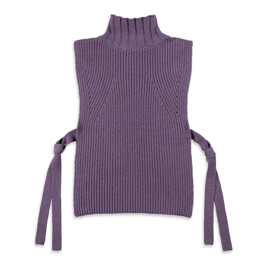 Roll neck Knit Vest Meadow Violet