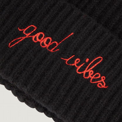 Vincennes Good Vibes Beanie Black