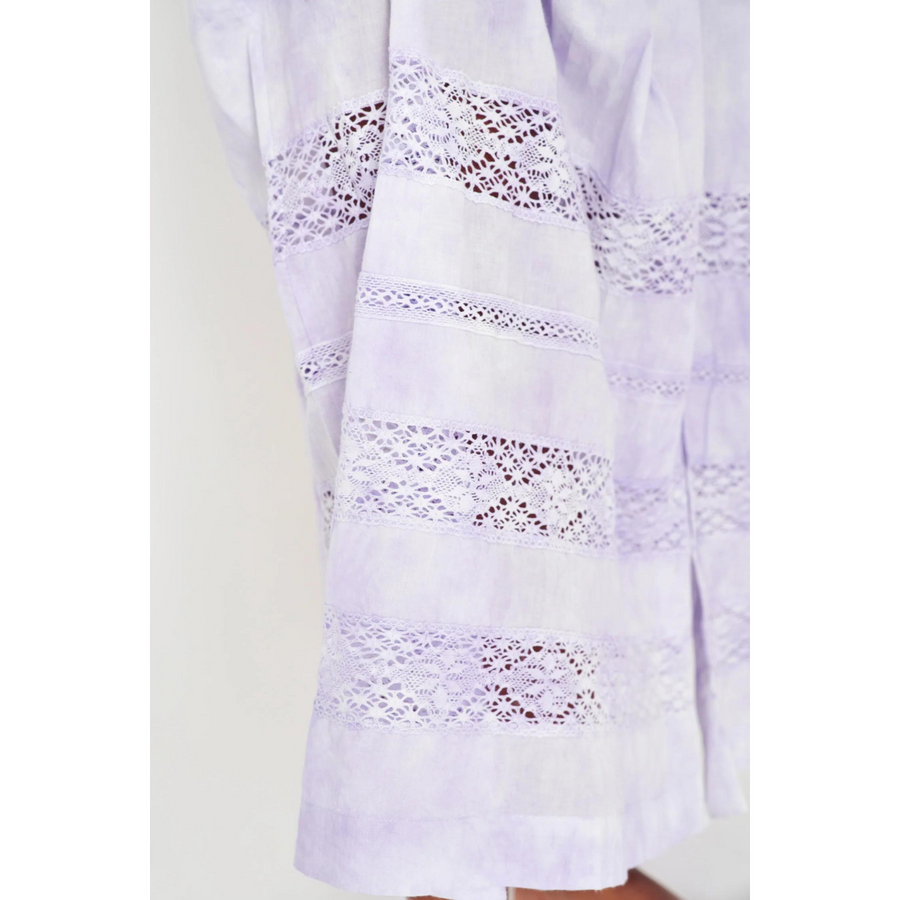 Edie Dress Violet Splash Hand Dye
