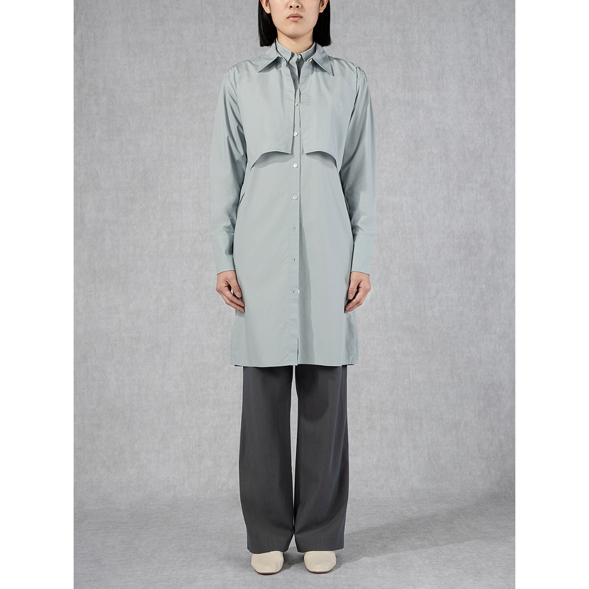 Future Classics | Dress for women - Layered Shirt Dress Dull Tradewinds