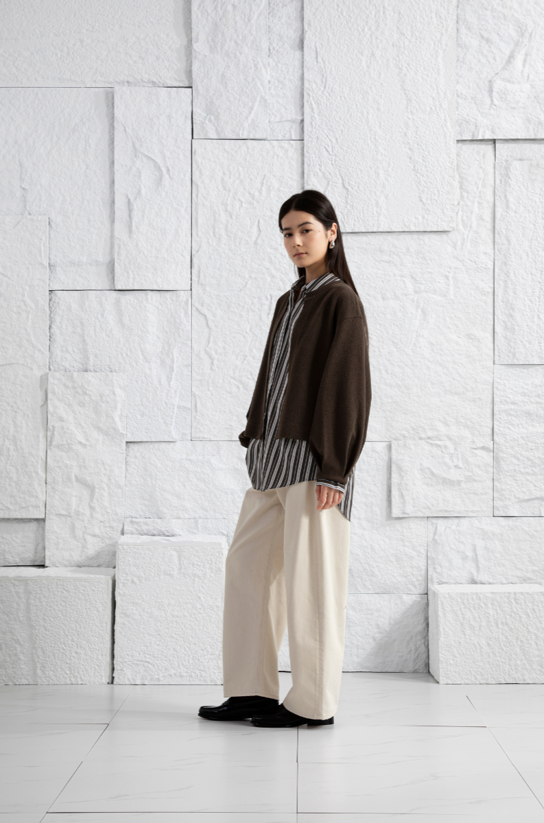 Textured Split Cardigan