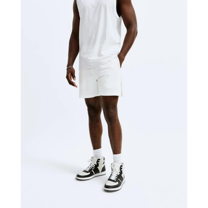 Striped Rib Panel Short Ivory