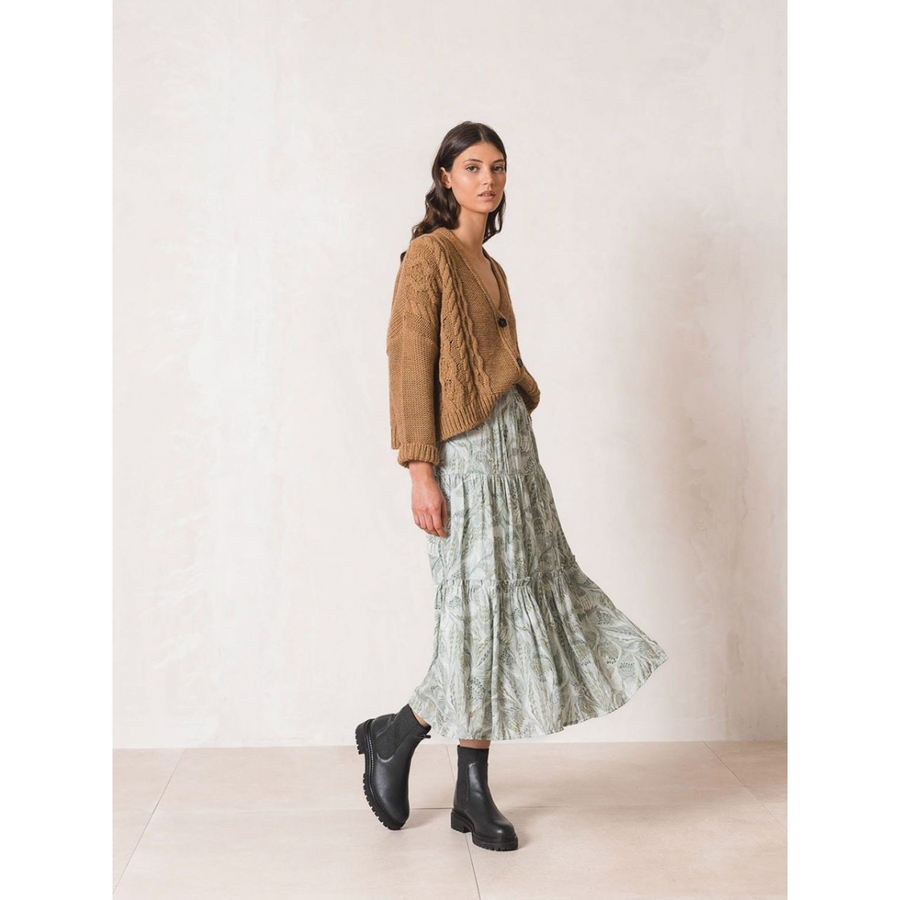 Falda Print Marble Skirt Salvia