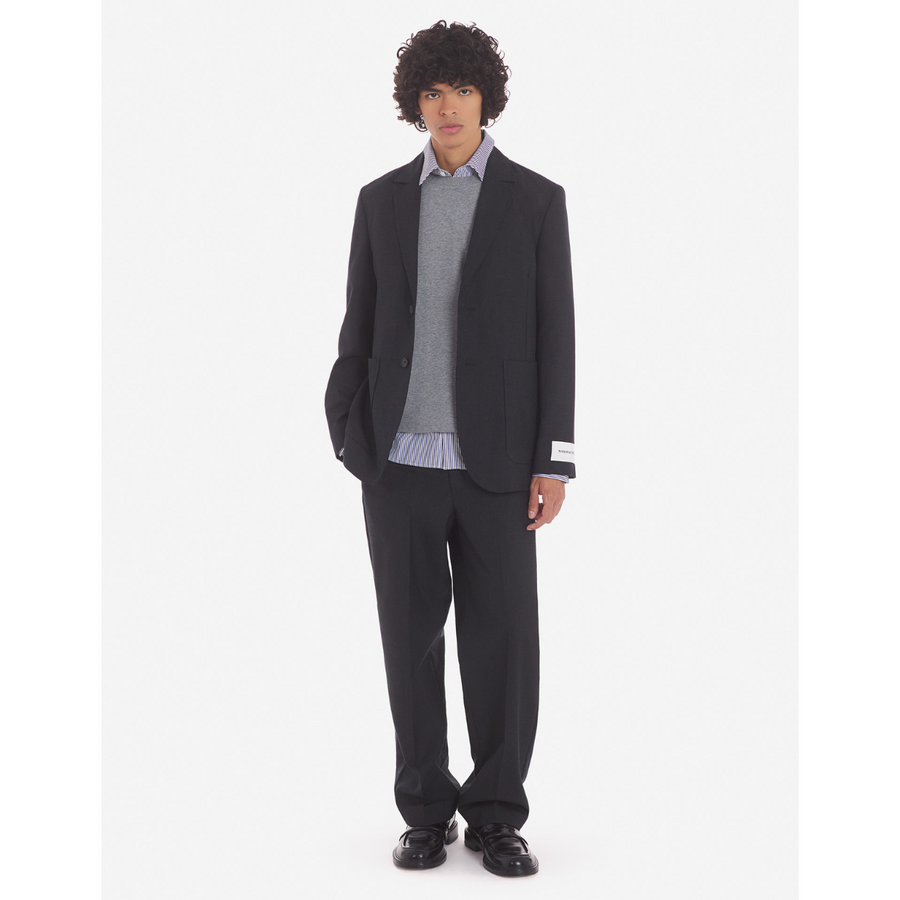 Casual Single-Breasted Jacket Anthracite (men)