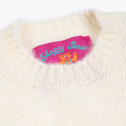 Shaggy Bear Pullover White