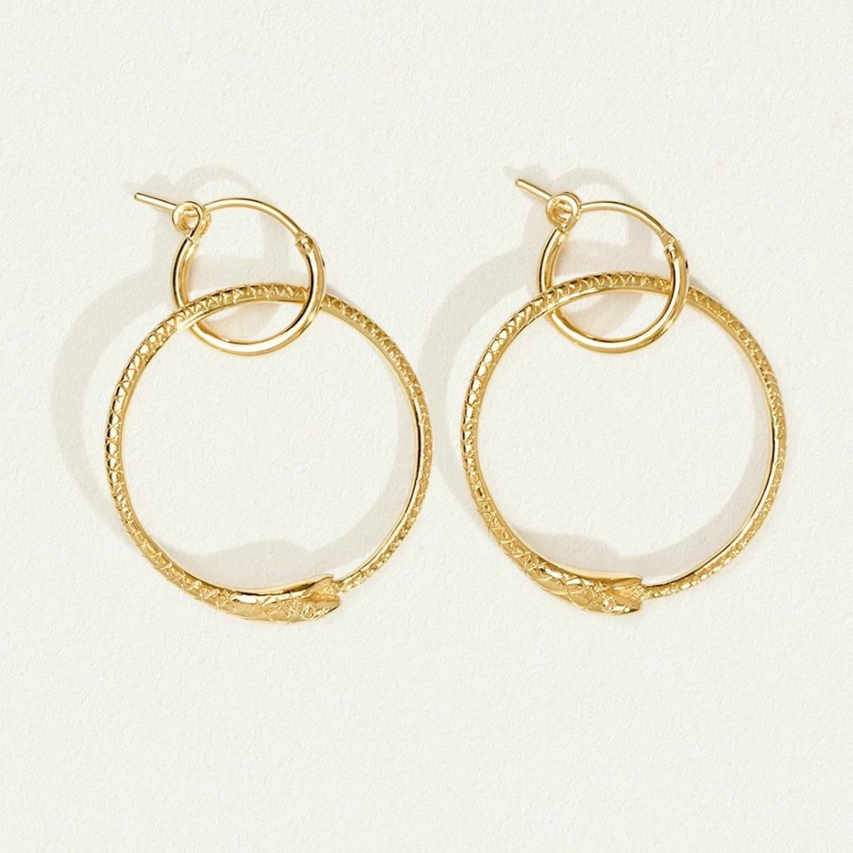 Serpent Earrings Gold Vermeil