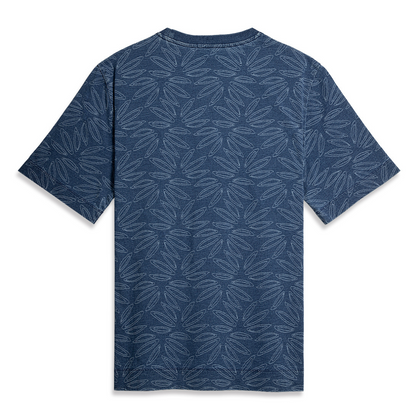 Baseile Pocket Indigo Tee Mid Indigo Laser Pattern P3013