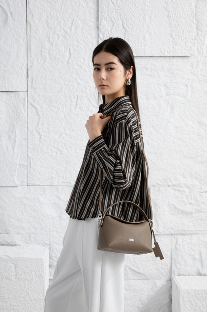 Striped Crop Boxy Shirt