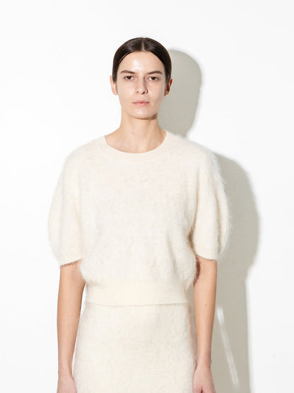 Brushed Puff Shortsleeve Top