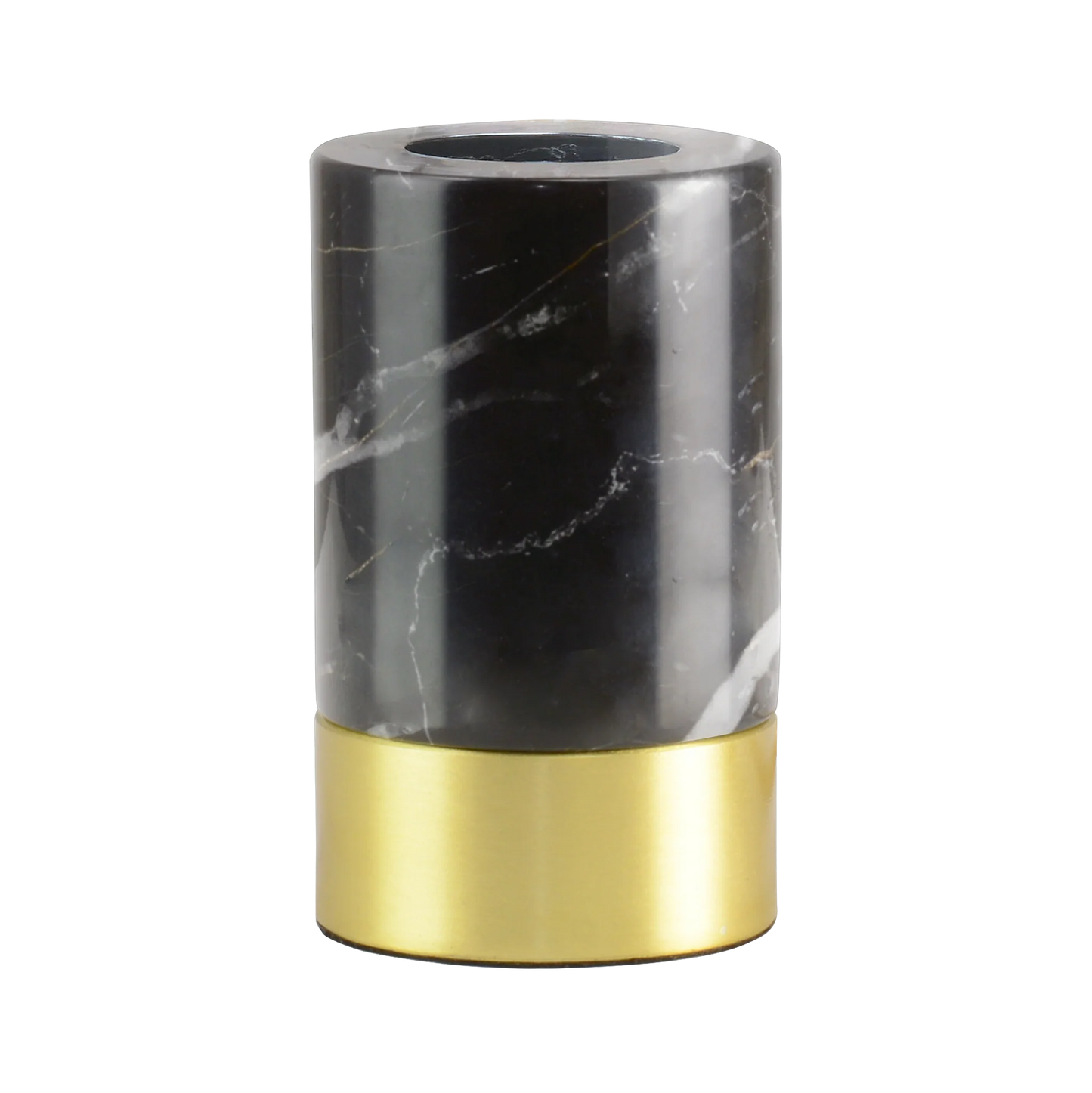 Broken Heart Clear Glass + Romance Black Marble Lamp Base - Type G Plug