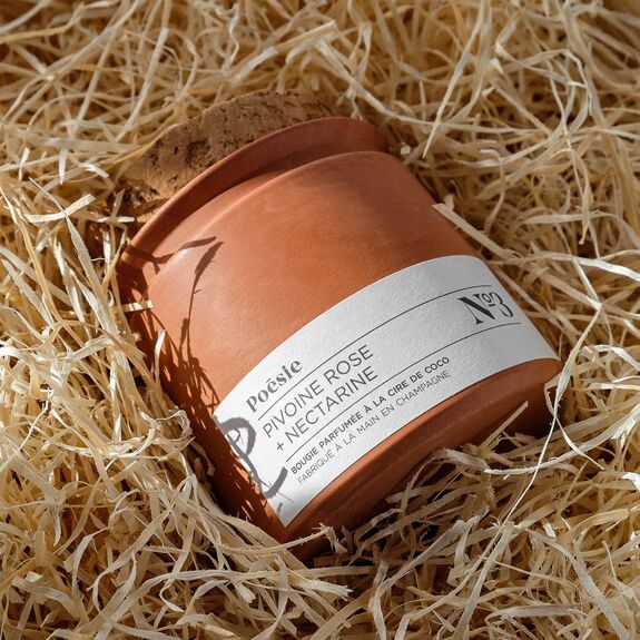 Candle Terracotta : Parfum No.3 - Pink Peony + Nectarine