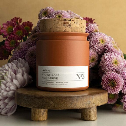 Candle Terracotta : Parfum No.3 - Pink Peony + Nectarine