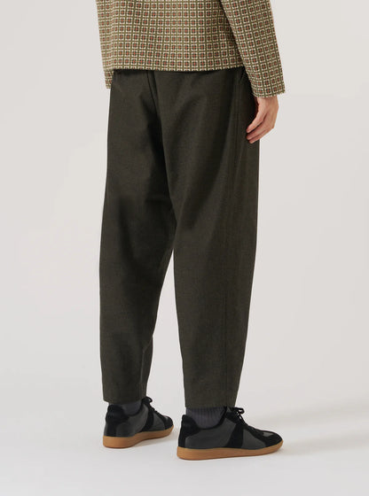 Olive Lucca Suiting Pleated Track Pant