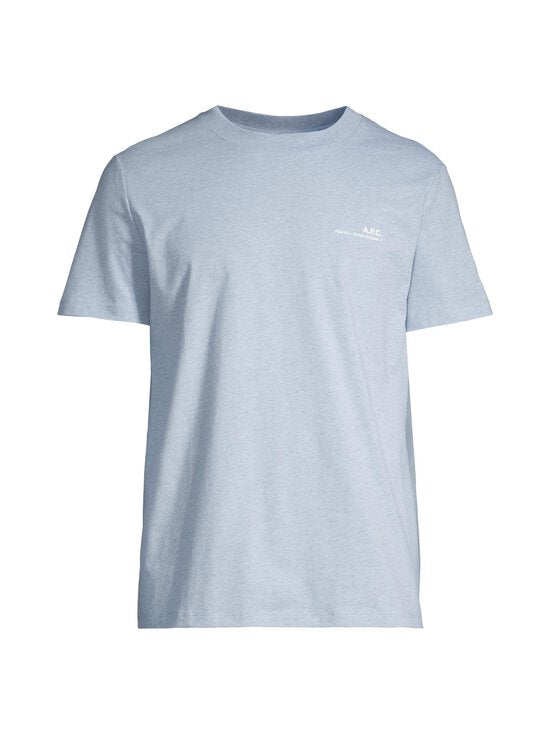 T-Shirt Standard Item Overdye Gots - Bleu Clair / Ecru