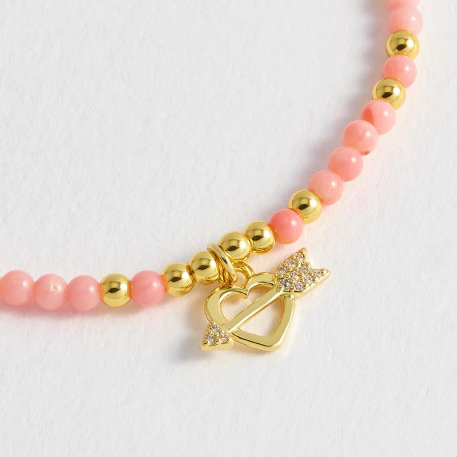 Cupid Heart Stretch Sienna Bracelet Gold Plated