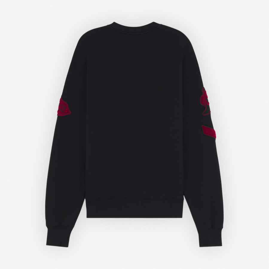 Festive Multi Patches Comfort Sweatshirt Black (men)