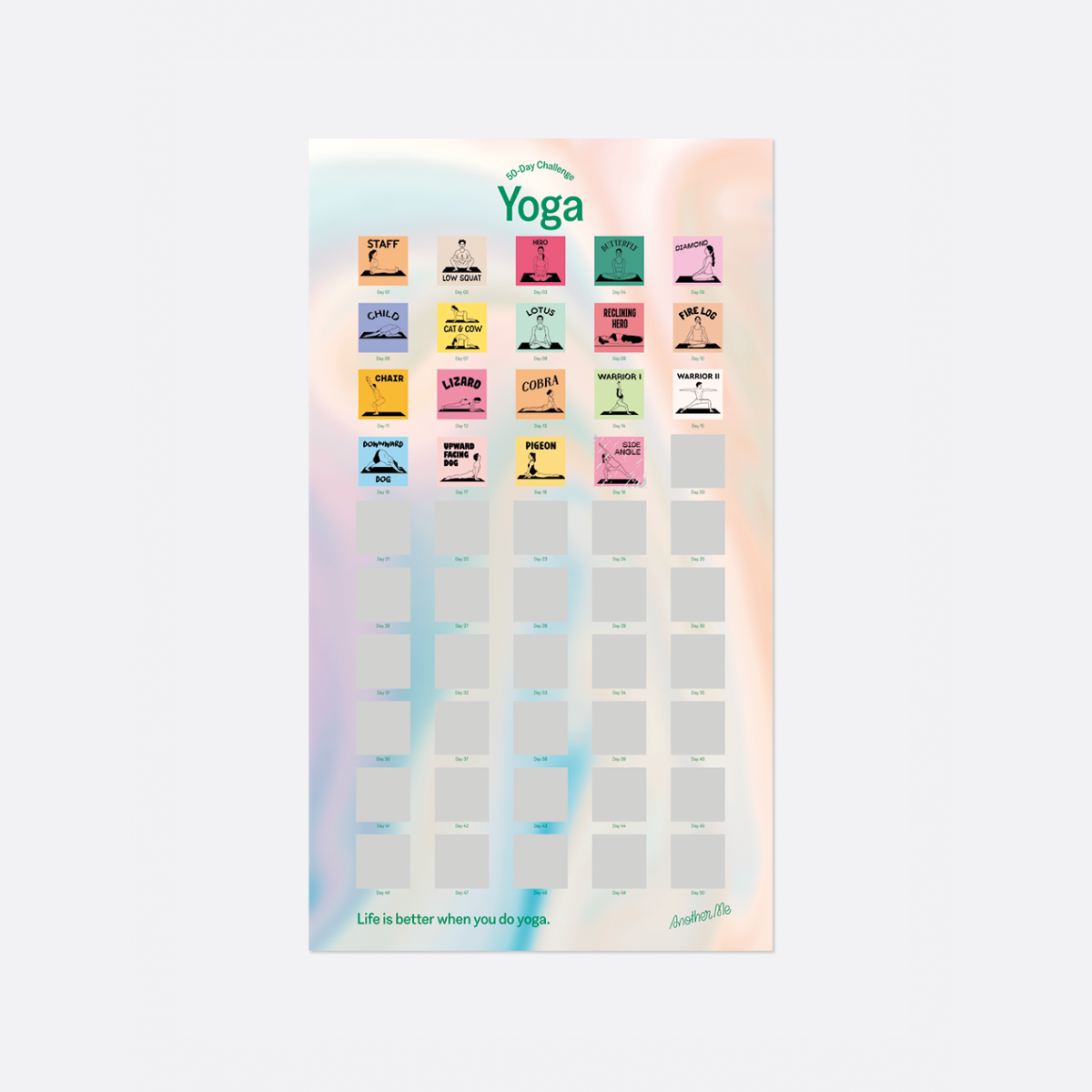 50-Day Challenge Yoga Poster