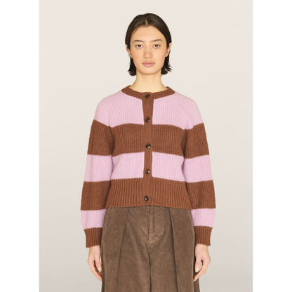 Foxtail Stripe Cardigan Brown/Pink (women)