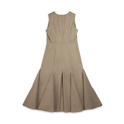 Fit and Flare Dress Khaki