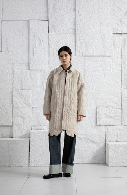 Marble Quilted Coat