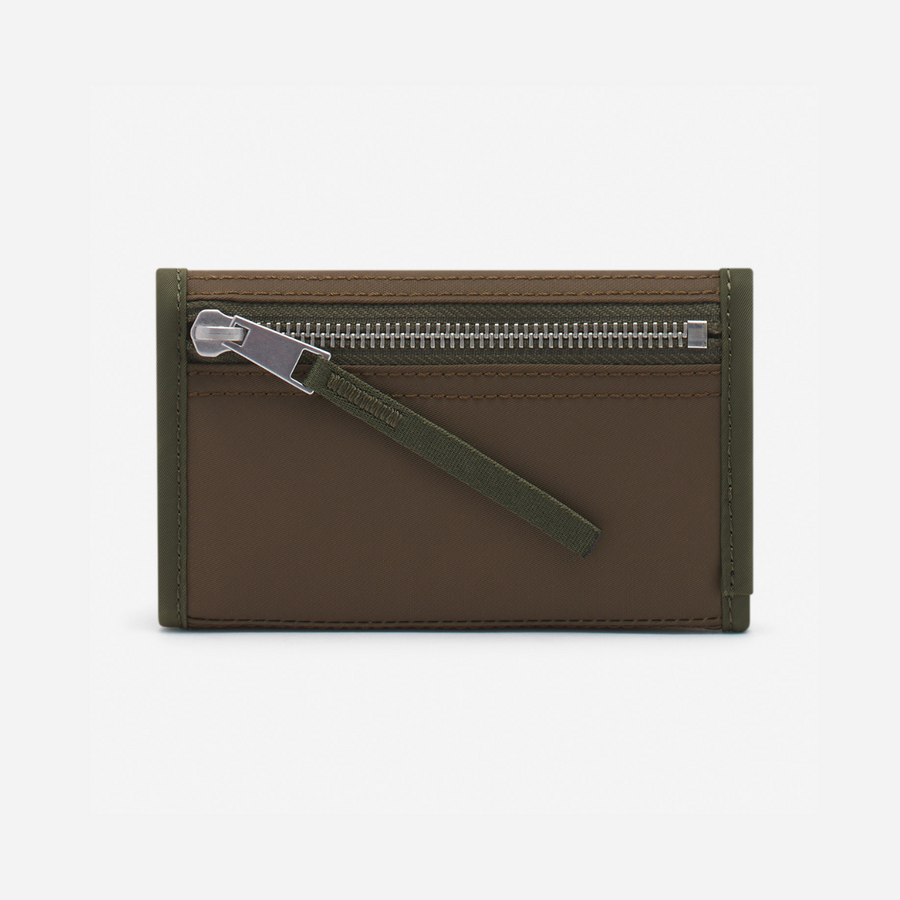 Nylon Compact Wallet Khaki
