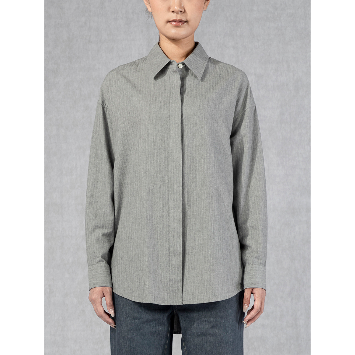 Layered FC Shirt Dk Grey Stripe