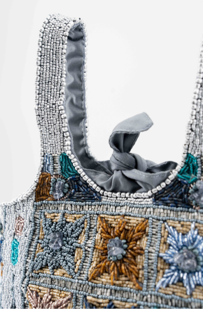 Lys - Cotton Bag With Beads Embroidery