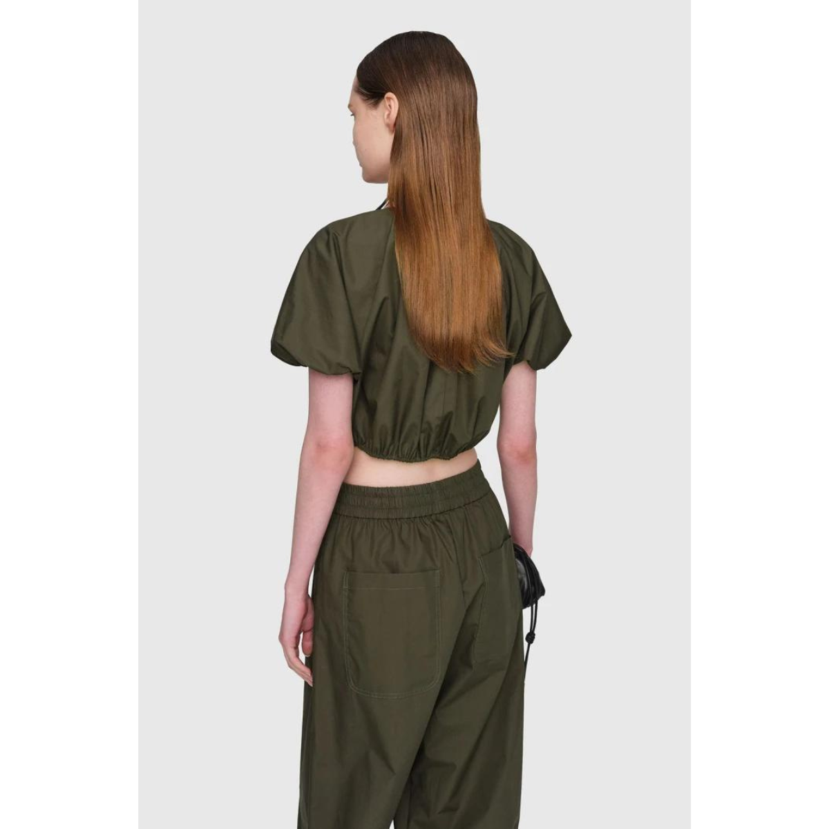 Paper Poplin "Barley Top Military Grn