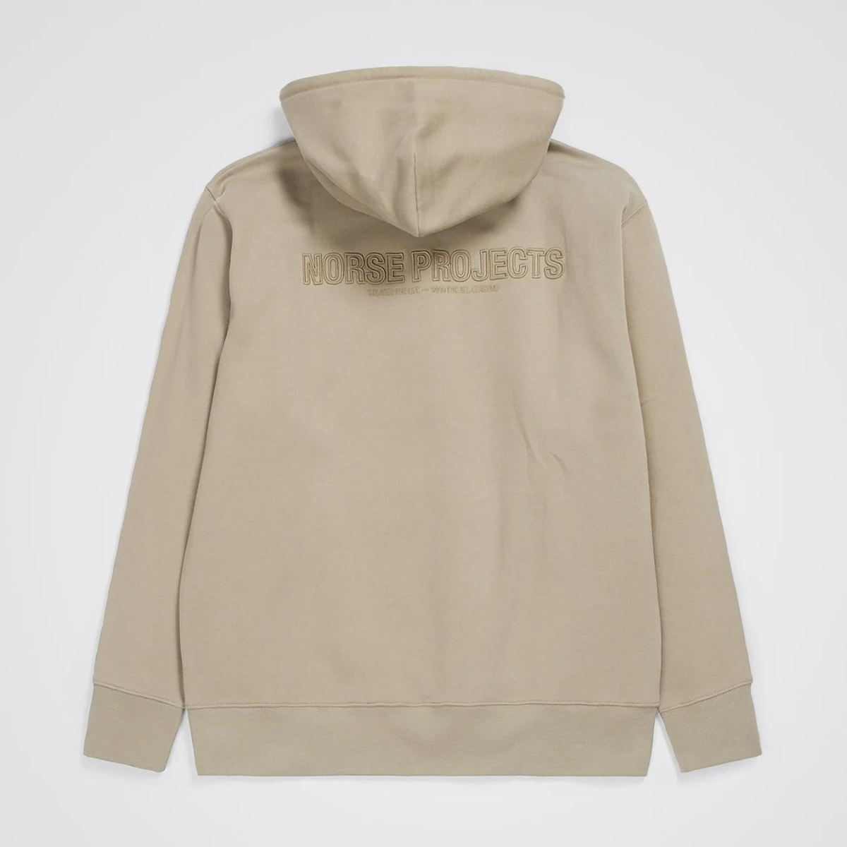 Arne Relaxed Fleece N Logo Hoodie Sand