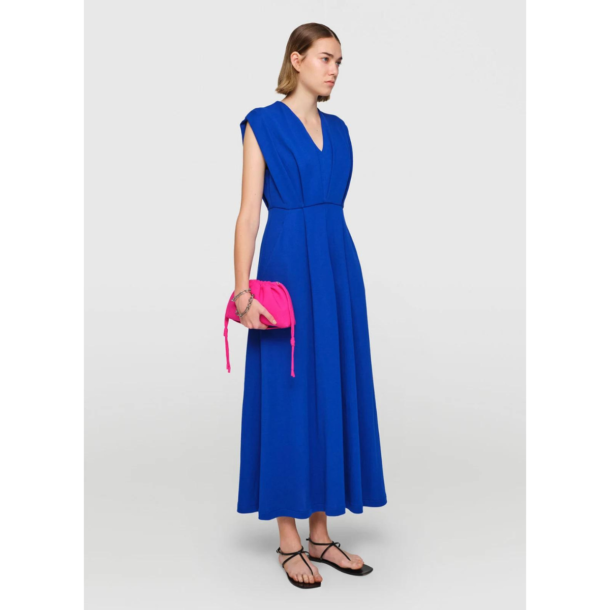 Cotton Jersey "Miranda" Dress Cobalt Blue