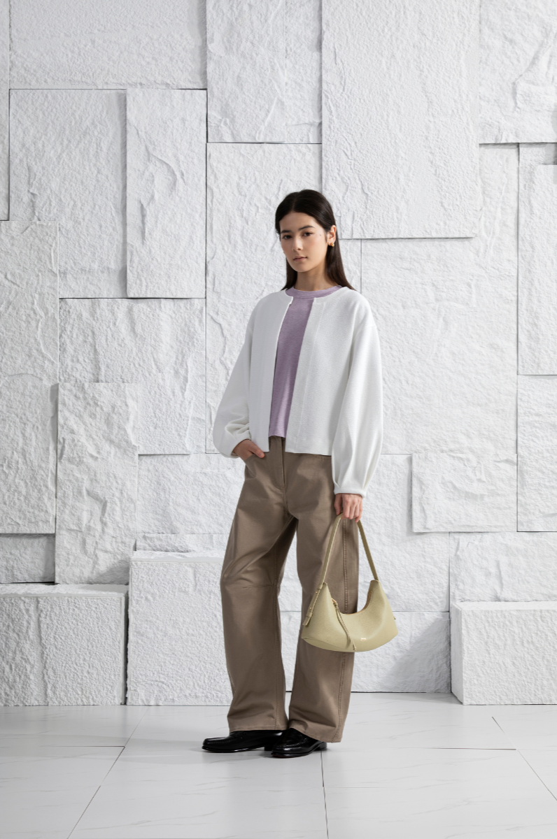 Textured Split Cardigan