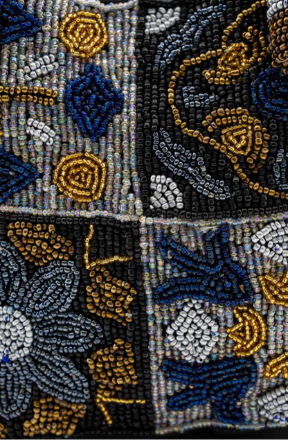 Bromelia Square - Cotton Bag With Beads Embroidery