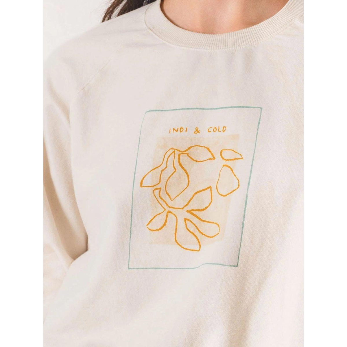 Jersey Printed Cotton Sweatshirt Crudo