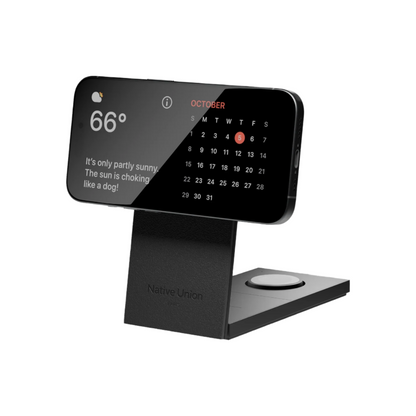 Rise 3 in 1 Qi2 Wireless Charger Intl Black